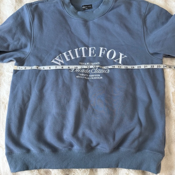 White Fox Boutique Women's Sweatshirt - Slate Blue - Picture 3 of 4